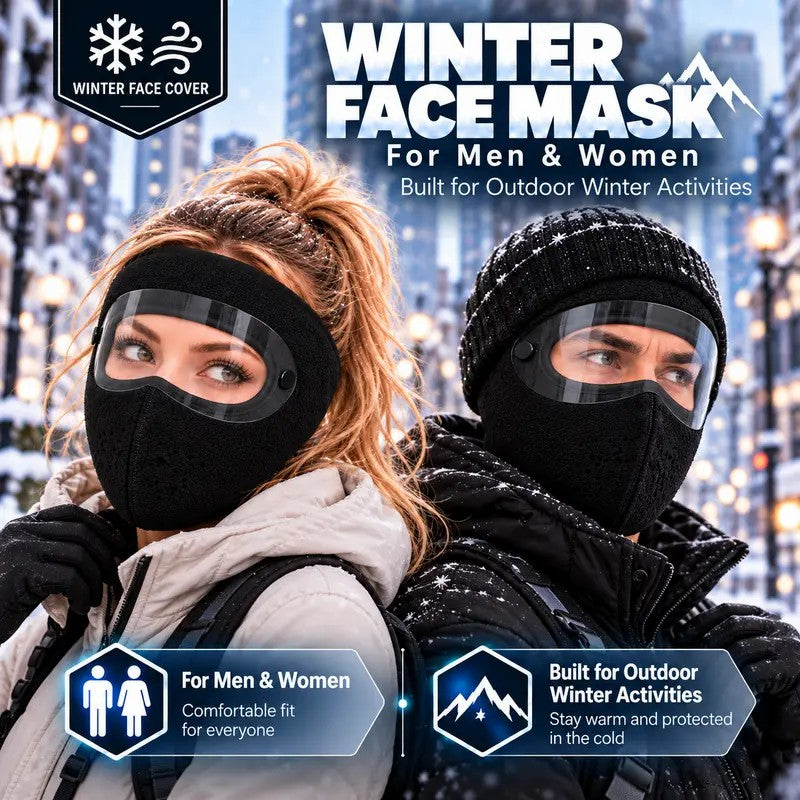 Fleece-Lined Winter Face Mask with Detachable Goggles