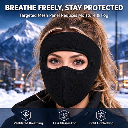 Fleece-Lined Winter Face Mask with Detachable Goggles