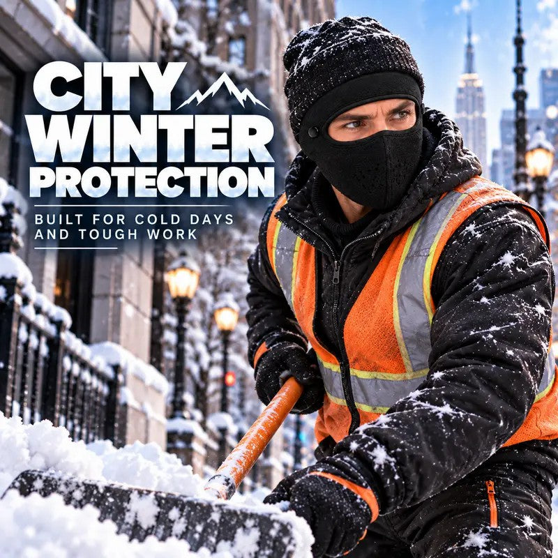 Fleece-Lined Winter Face Mask with Detachable Goggles
