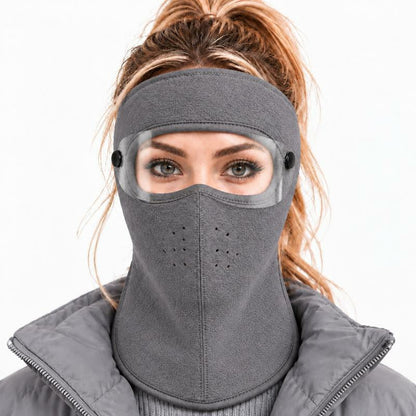 Fleece-Lined Winter Face Mask with Detachable Goggles