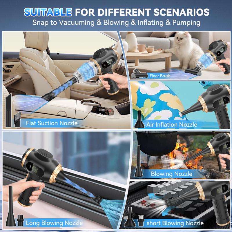 xietv™ Insanely Powerful Cordless Car Vacuum — 19000Pa, 6-in-1 Deep-Clean System